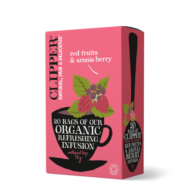 Organic red fruit aronia berry infusion